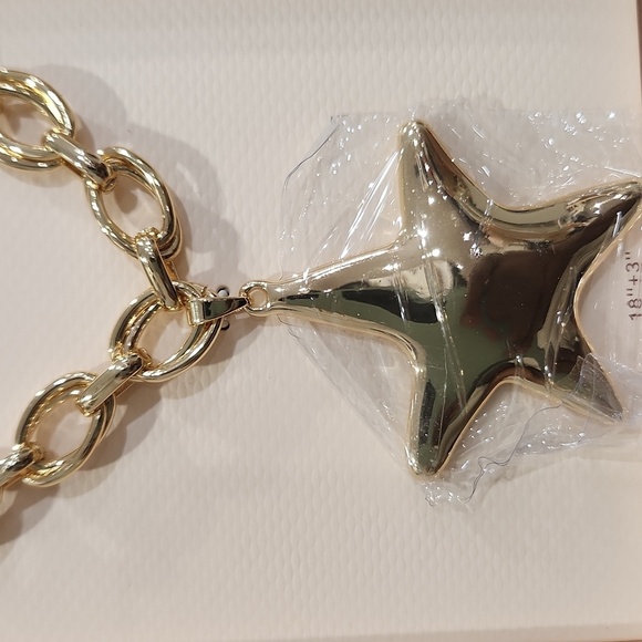 💛🔹️Camila Coelho🔹️beautiful Viral SHINY STAR medallion pendant 18" Necklace - Picture 6 of 9